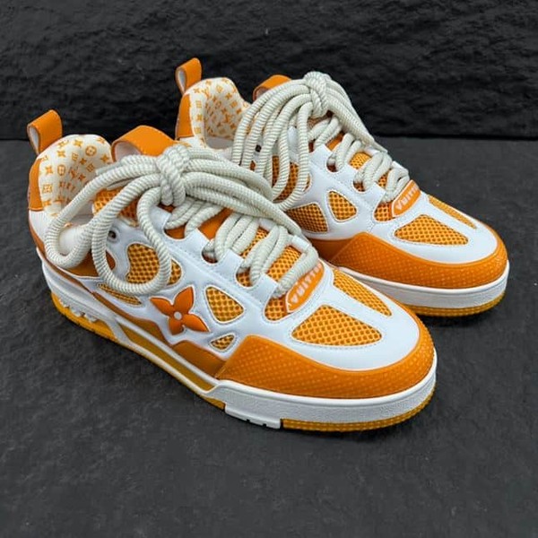 LOUIS VUITTON LV SKATE SNEAKER YELLOW WHITE - LVS166 - Image 5