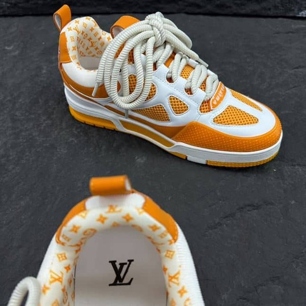 LOUIS VUITTON LV SKATE SNEAKER YELLOW WHITE - LVS166 - Image 8