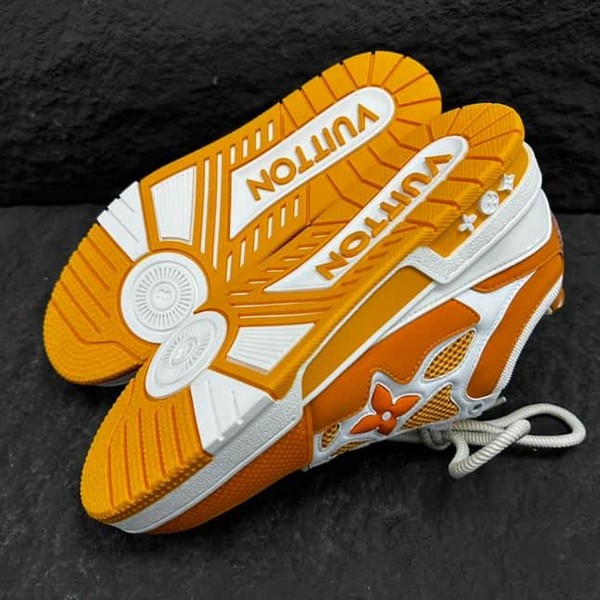 LOUIS VUITTON LV SKATE SNEAKER YELLOW WHITE - LVS166 - Image 10