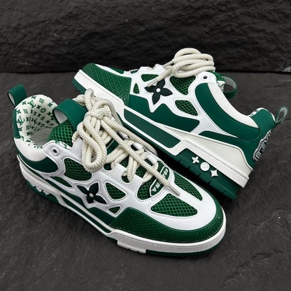 LOUIS VUITTON LV SKATE SNEAKER GREEN WHITE - LVS167 - Image 3