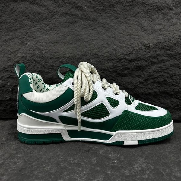 LOUIS VUITTON LV SKATE SNEAKER GREEN WHITE - LVS167 - Image 4