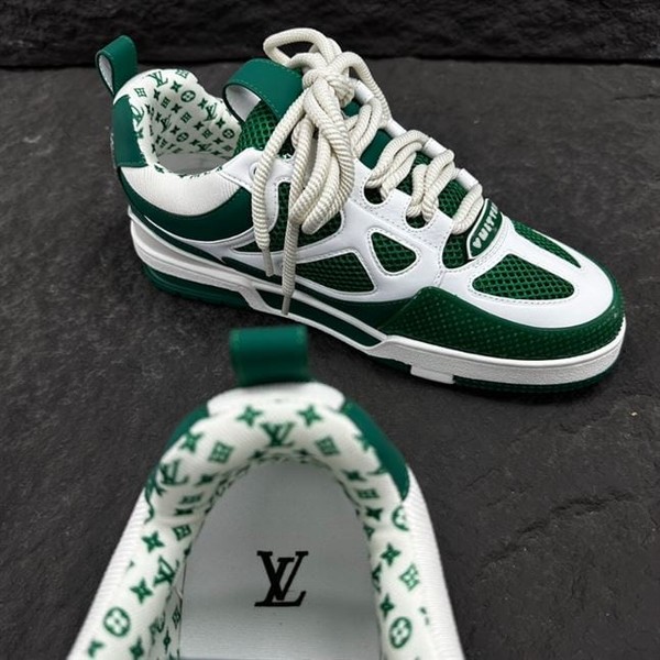LOUIS VUITTON LV SKATE SNEAKER GREEN WHITE - LVS167 - Image 5