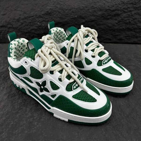LOUIS VUITTON LV SKATE SNEAKER GREEN WHITE - LVS167 - Image 6