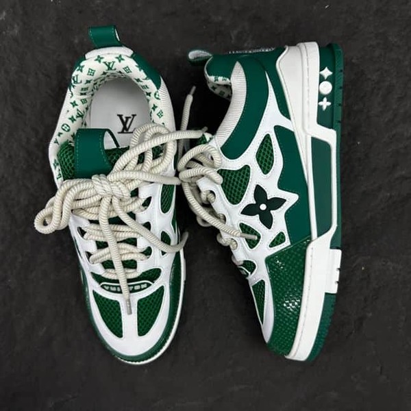 LOUIS VUITTON LV SKATE SNEAKER GREEN WHITE - LVS167 - Image 7