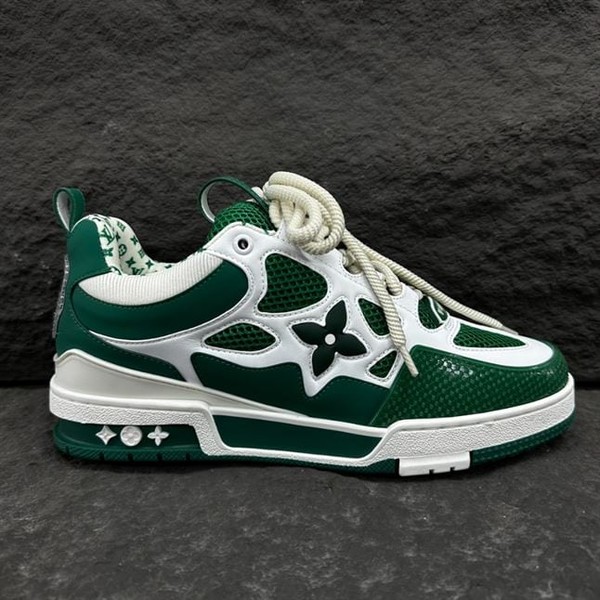 LOUIS VUITTON LV SKATE SNEAKER GREEN WHITE - LVS167 - Image 8