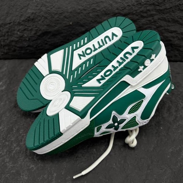 LOUIS VUITTON LV SKATE SNEAKER GREEN WHITE - LVS167 - Image 10