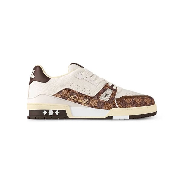 Louis Vuitton Trainer Damier White Brown Sneaker - LVS206