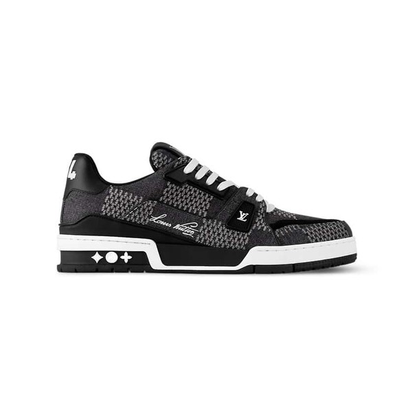 Louis Vuitton Trainer Black Damier 3D Denim Sneaker - LVS208