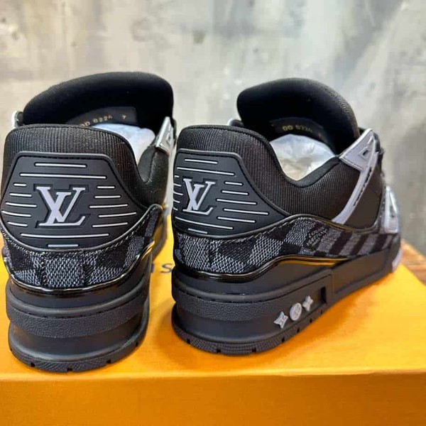 Louis Vuitton LV Trainer Damier Denim Black Sneaker - LVS209 - Image 2