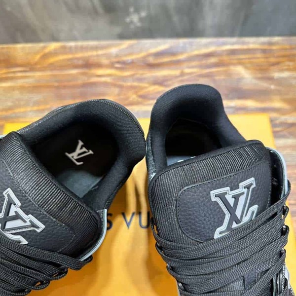 Louis Vuitton LV Trainer Damier Denim Black Sneaker - LVS209 - Image 3