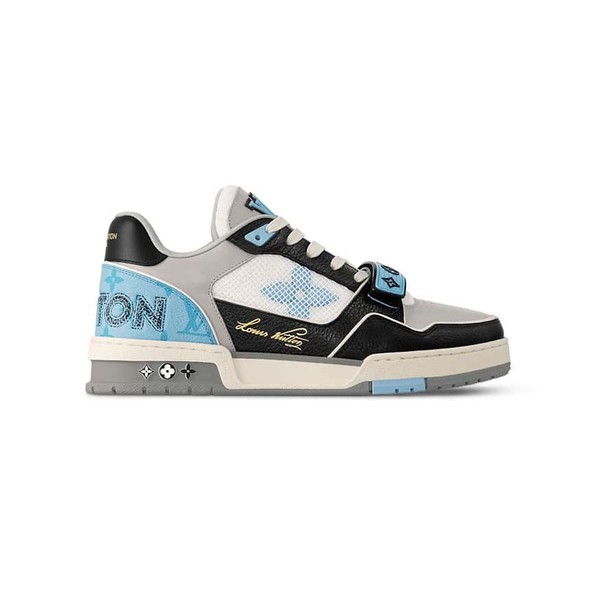 Louis Vuitton Trainer Blue Grey Black Sneaker - LVS210