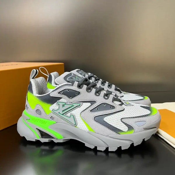 RUNNER TATIC SNEAKERS IN GREY AND GREEN - LVS236 - Image 2