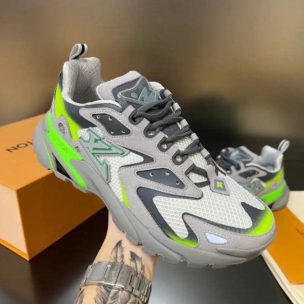 RUNNER TATIC SNEAKERS IN GREY AND GREEN - LVS236 - Image 5