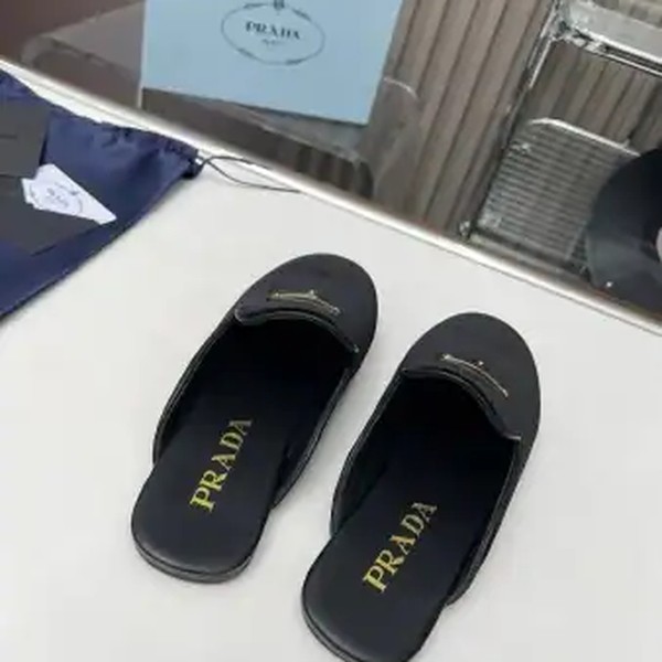 PRADA WOMEN'S SLIPPERS IN BLACK VELVET - PSD013 - Image 3