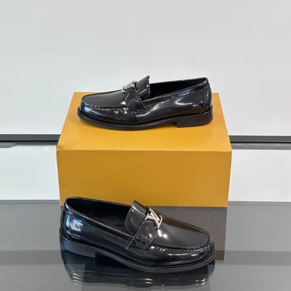 MAJOR LOAFERS BLACK GLAZED CALF LEATHER - VL037 - Image 4